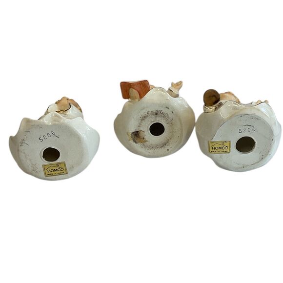 Homco Christmas Angels Set of 3 Porcelain Figurine 4.5 Tall Vintage Holiday READ - Picture 6 of 8